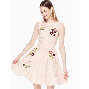 Kate Spade 14 Pink Blush Embroidered Floral Dress